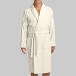 Checkered Terry Shawl Collar Robe