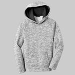 Youth PosiCharge ® Electric Heather Fleece Hooded Pullover