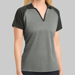 ® Ladies PosiCharge ® RacerMesh ® Raglan Heather Block Polo