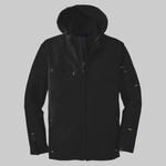 Textured Hooded Soft Shell Jacket