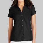 Ladies Textured Camp Shirt