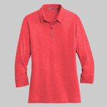 Ladies 3/4 Sleeve Meridian Cotton Blend Polo