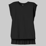 Women's Flowy Muscle Tee With Rolled Cuffs